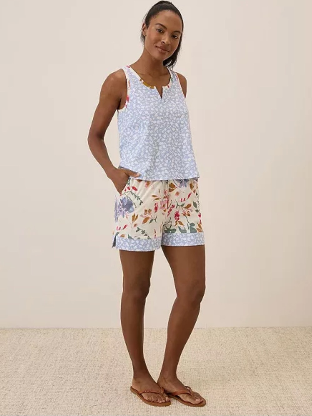 Pact Women's Organic Cotton Staycation Sleep Short DAYSPRING